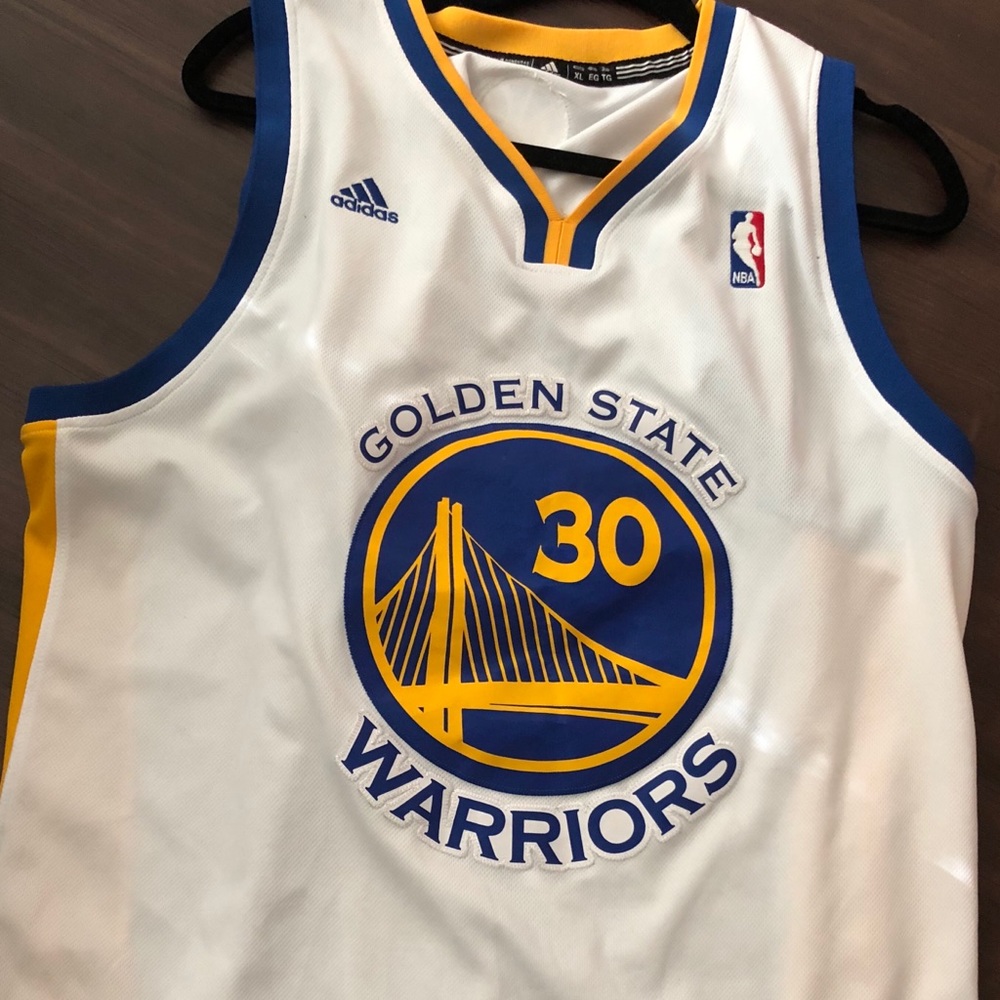 Adidas Steph Curry White Warriors Home Jersey